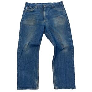 Carhartt Traditional Jeans Mens 40x30 Blue Denim B280 PRW Workwear Utility Faded